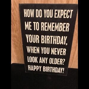 BIRTHDAY Post Card Stationary Motivational Sign